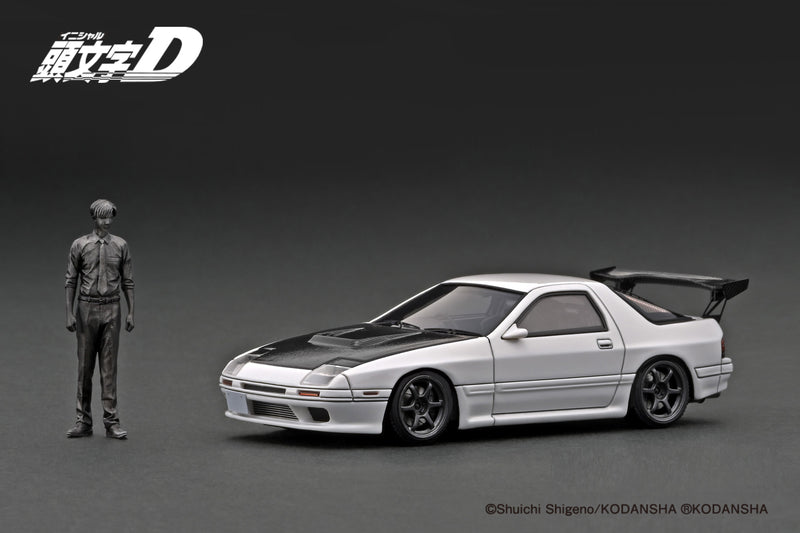 IG2878 INITIAL D Mazda Savanna RX-7 Infini (FC3S) White With Mr