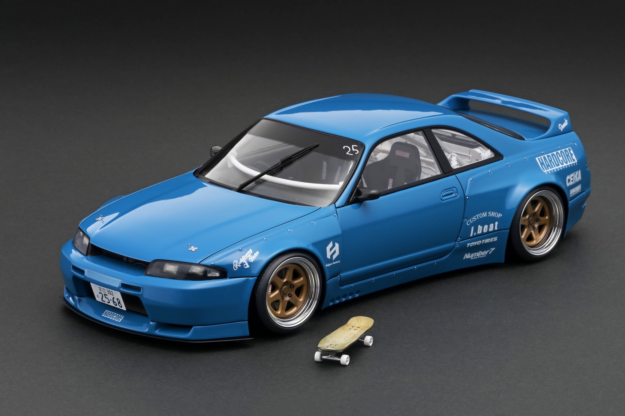 IG3027 PANDEM GT-R (BCNR33) Blue With Skate Board – ignition model