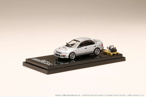 Hobby Japan  HJ642013AS  SUBARU IMPREZA WRX (GC8)  1992 with Engine Display ModelLight Silver Metallic